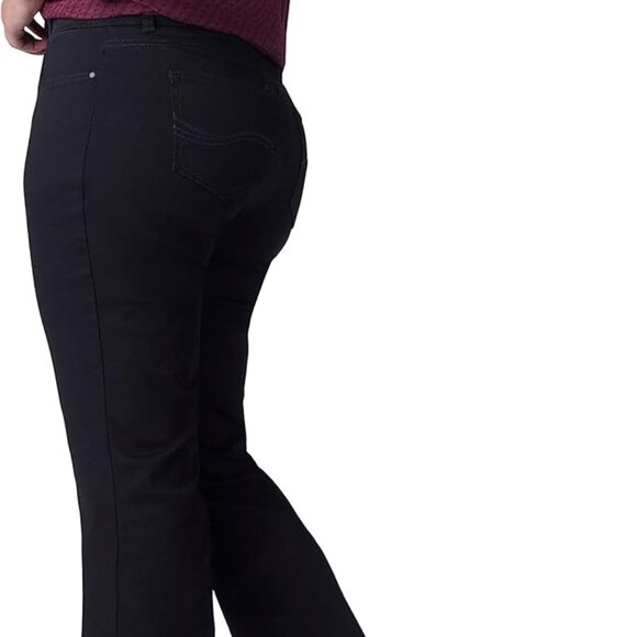 NWT Lee Plus Regular Fit Bootcut Mid-Rise Jeans Black size- 28W Long - Picture 5 of 8
